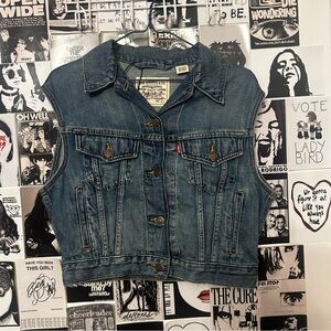 Levi's Denim Vest - Shrunken 90s Denim + Linen Lightweight
